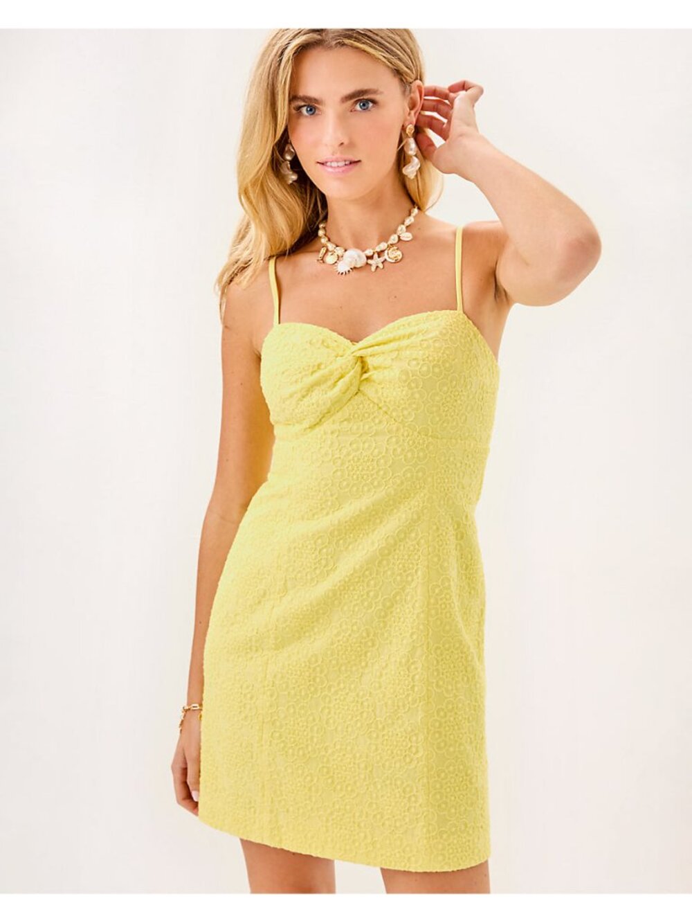 NWT Lilly Pulitzer Lilamae Dress Limoncello Bubble Embroidery Size 0
